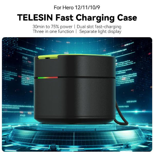 TELESIN Fast Charging Case For Hero 12/11/10/9