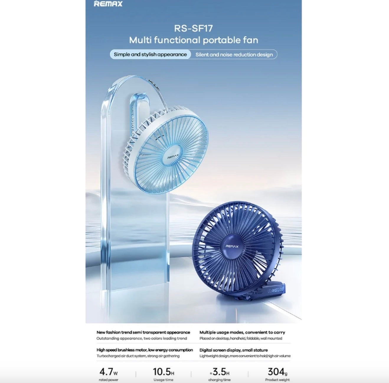REMAX RS-SF17 Multi-Functional Portable Fan