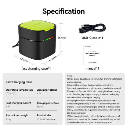 TELESIN Fast Charging Case For Hero 12/11/10/9