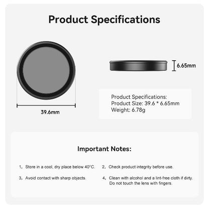 TELESIN For Aciton 4/3 UV Protection Lens Filter