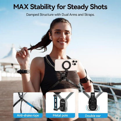 TELESIN Silicone Magnetic Neck Mount Quick Release Hold for Iphone 15 14 13 12 11 10 SAMSUNG HUAWEI XIAOMI Phone Accessories