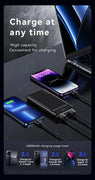 USAMS 30000mAh PD 20W+QC3.0 3 Ports Digital Display Fast Charging Power Bank