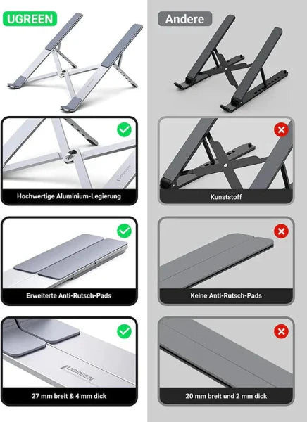 UGREEN Foldable Laptop Stand Silver 40289