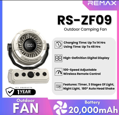 REMAX RS-ZF09 Large Endurance Outdoor Camping Fan