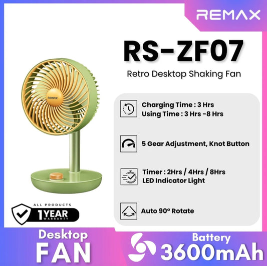 REMAX RS-ZF07 Desktop Shaking Fan
