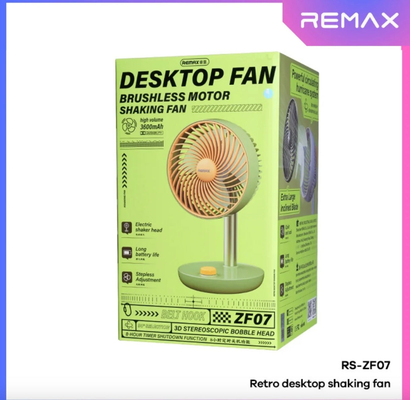 REMAX RS-ZF07 Desktop Shaking Fan